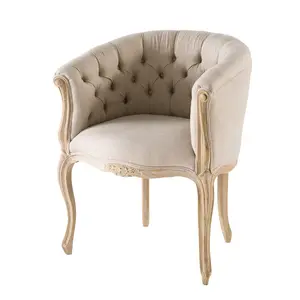 블리다 골동품 프랑스 스타일 단단한 나무 침실 의자 식당 의자 거실 의자