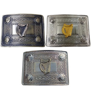 อุปกรณ์เครื่องดนตรีโบราณ/โครเมี่ยม/ทองพร้อมหัวเข็มขัดลายพิณทองเหลืองแบบทำด้วยมือสำหรับผู้ชาย - Product Image 2