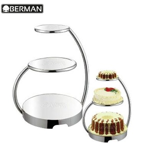 7 tiers rotante in metallo fantasia in acciaio inox multilivello revolving basamento della torta nuziale india - Product Image 3