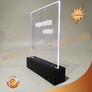 Affichage de panneau d'éclairage de bouteille de barre led affichage de panneau led acrylique/support d'affichage de panneau led acrylique boîte à lumière led base de panneau led base de panneau led - Product Image 3