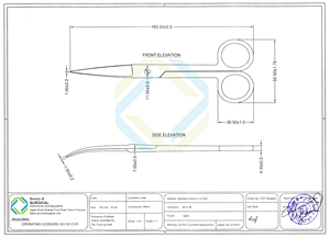 BL-BL กรรไกรตัดแต่งสแตนเลสพื้นฐานของอุปกรณ์ผ่าตัดสำหรับเครื่องมือ - Product Image 5