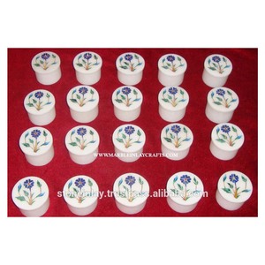 Marble Handmade Semi Precious Inlay <b>Box</b> - Product Image 1