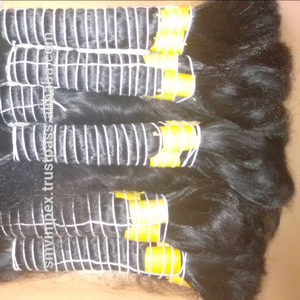 Cheveux humains vierges Remy non transformés en vrac, cheveux naturels du temple indien avec vagues profondes lâches, styles afro curl - Product Image 2