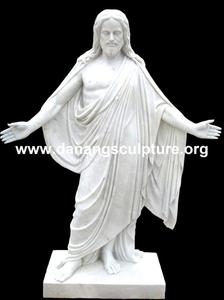 Estatua de piedra de mármol blanco, DSF-C051, corazón sagrado, Jesús, diosa - Product Image 2