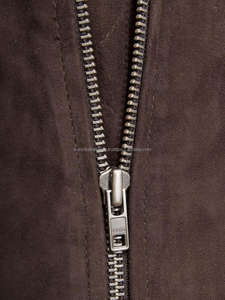 <b>Men's</b> Brown <b>Suede</b> Bomber <b>Jacket</b> Leather <b>Jacket</b> - Product Image 5