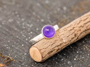 Amatista 925 anillo de plata esterlina oval redondo pera cuadrado elegante rectángulo piedra cabujón de piedras preciosas - Product Image 5