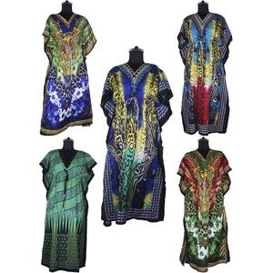 Latest Designer Beach Dress Hot Sale Beachwear 100% Silk Long <b>Kaftan</b> - Product Image 1