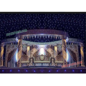 Nuit de mariage de style lune Mandap mariage cristal Mandap mariage Style fibre Mandaps - Product Image 1