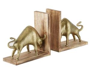 Sujetalibros de diseño personalizado, sujetadores decorativos únicos, elegantes y clásicos con estampado de logotipo personalizado, estilo antiguo Fighter Bull - Product Image 1