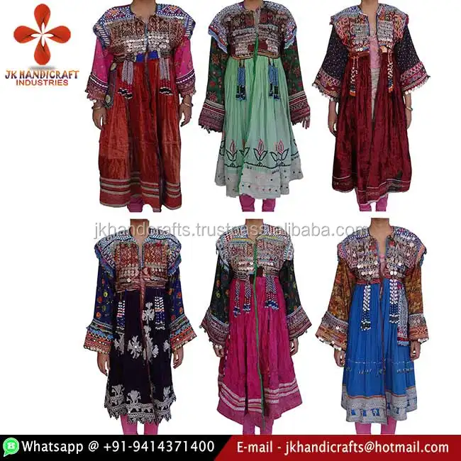 Großhandel Lot Vintage Schwere Bestickt Afghani Kuchi Kleid