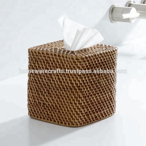 Timeless Tissue Box Natural <b>Rattan</b> Home Decor Holder Wholesale Durable Lightweight Handmade from Vietnam - Product Image 4