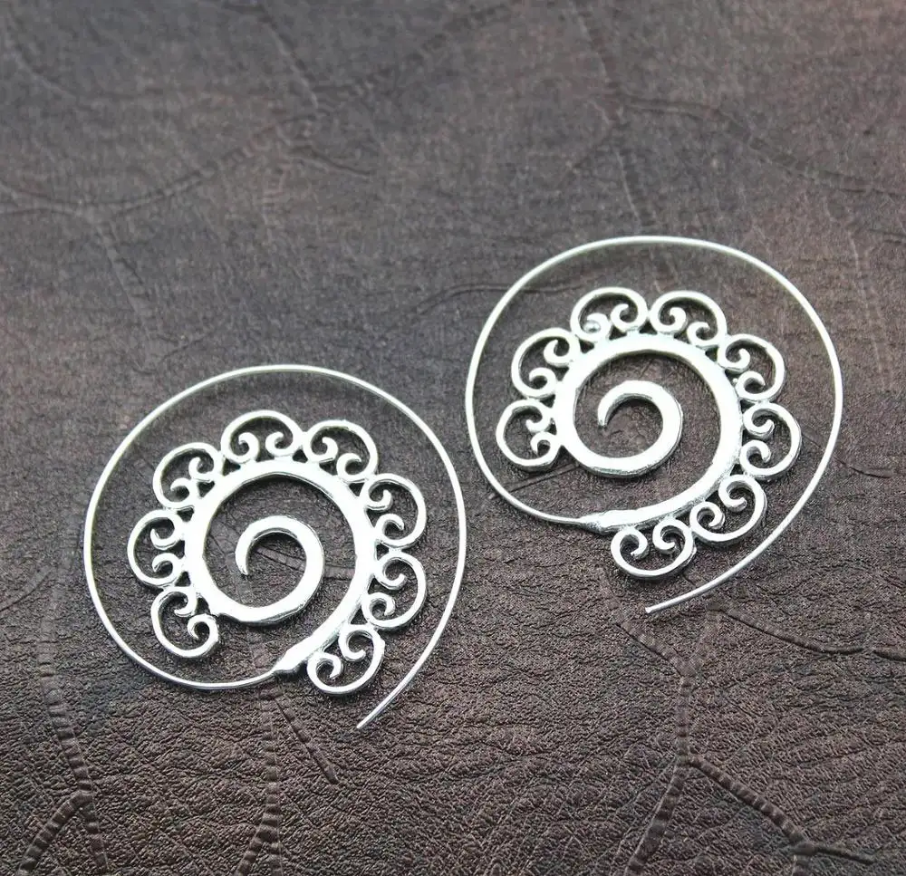 Pendientes con diseño de mandala bohemio, pendientes de estilo tribal únicos con bucle étnico popular