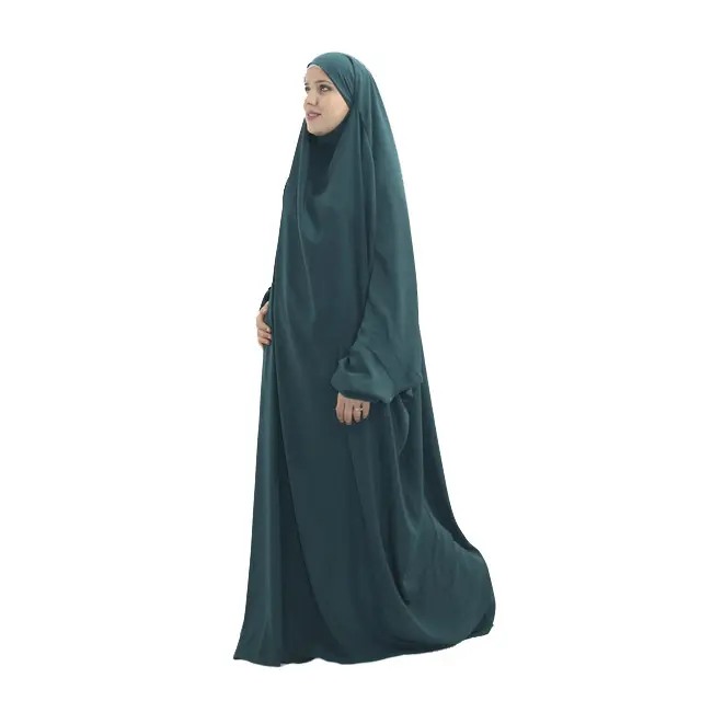 Elevate Modesty with Long Khimar: The Ultimate One-Piece Jilbab and Hijab Prayer Dress for Muslim Women