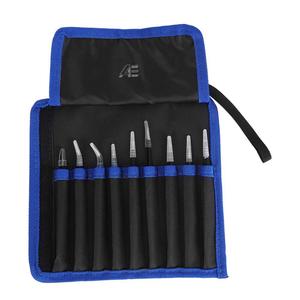 Vente chaude 9 PCS Noir En Acier Inoxydable Cils Pince À Épiler Ensemble Sûr Pince Main Outil D'entretien pour Bijoux DIY OEM ODM Options - Product Image 1
