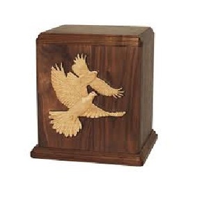 Caja de ataúd de madera conmemorativa de estilo americano/europeo antiguo, grabado barato/en relieve para adultos, almacenamiento de cremación de cenizas funerarias - Product Image 5