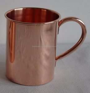 Mug Moscow Mule en Cuivre Poli Massif, Design Luxe, Parois Droites, 16 Oz, Anti-fuite, Sûr pour les Aliments, Poignée Ergonomique Certifiée - Product Image 3
