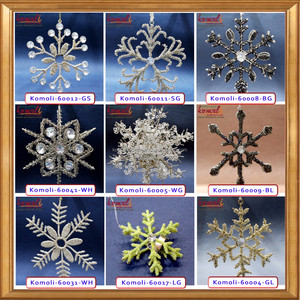 มงกุฎสไตล์คริสตัลเกล็ดหิมะที่กำหนดเองโลหะเครื่องประดับคริสต์มาสตกแต่งคริสต์มาส - Product Image 4