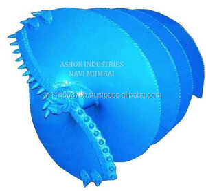 Earth <b>Auger</b> Bit Metal <b>Drill</b> Head Black Circular Cutting Tool for Soil Drilling - Product Image 2