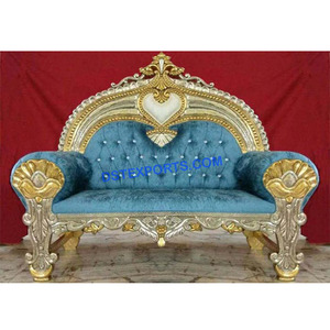 Indien Mariage Maharaja Canapé À Vendre Shahi Mariage Or et Argent Placage Trône Élégant Meubles De Mariage - Product Image 1