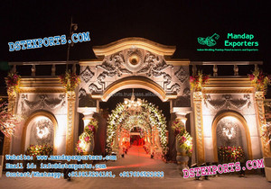 Decoración rústica de puerta de madera para boda, puerta de entrada de madera para boda, Gujarati - Product Image 4