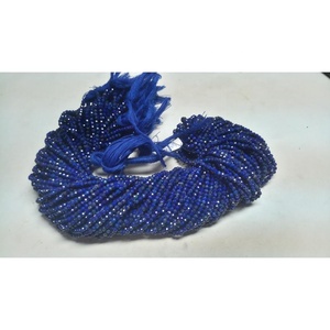Brins de perles rondes en Lapis Lazuli naturel de 12.50 pouces de longueur pour la fabrication d'accessoires de bijoux à bricoler soi-même de taille 3mm - Product Image 1