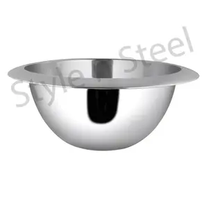 Cuenco de cocina de acero inoxidable, cuenco para mezclar frutero, cilindro redondo para condimentos, cuenco para mezclar de acero inoxidable - Product Image 1