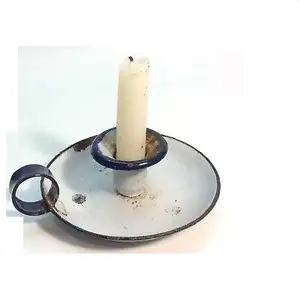 VINTAGE ENAMEL CANDLE HOLDER HOME & KITCHEN TABLE TOP CANDLE HOLDER FOR GIVE AWAY HANDMADE ENAMEL CANDLE HOLDER