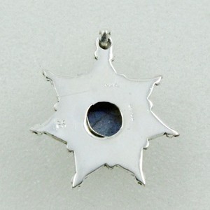 Impressionnant pendentif en pierre de labradorite en argent sterling 925 bijoux de style religieux d'Inde - Product Image 4
