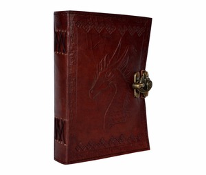 Diario de Cuero Repujado con Tapa Dura de Dragón de Juego de Tronos con Cierre de Hebilla, Tamaño A4, Papel de Algodón, 120 Hojas, Edición de Regalo - Product Image 3