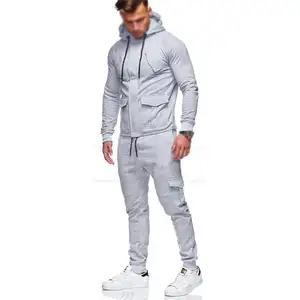 Düşük adedi toptan erkek Hoodies sıcak sonbahar kış eşofman uygun casual eşofman vücut geliştirme jogger erkekler için takım elbise