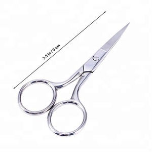Logo personnalisé petits ciseaux à sourcils à lame incurvée tranchante pour l'usine de soins personnels en gros outil de maquillage cosmétique - Product Image 3