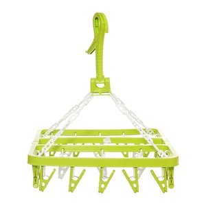 24 chevilles Séchage Porte-cintres Pliable Etendoir avec 24 Clips pour Chaussettes et Vêtements Pour Enfants - Product Image 5