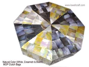 Vintage Ethnic Elegant Women's Metal Purse <b>Bag</b> Mother of Pearl (MOP) and Geometric <b>Box</b> <b>Clutch</b> Pattern for Party - Product Image 5