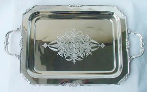 <b>Silver</b> Serving <b>Tray</b> Made of Brass for WEDDING/PARTY /RESTURANT - Product Image 6