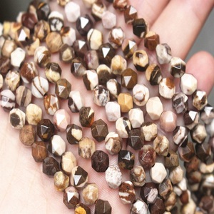 Haute qualité zèbre jaspe pépite à facettes dégringolé pierres précieuses percées brin complet pierre naturelle cristal collier de guérison grossiste - Product Image 2