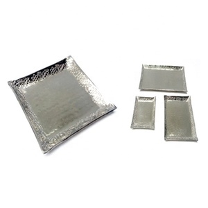 Trending de l'industrie Forme moderne et élégante Plateau décoratif en aluminium pour la décoration de table à manger de mariage avec logo personnalisé - Product Image 1