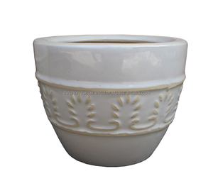 Macetas de cerámica esmaltadas vietnamitas modernas, Kit de macetas de arcilla alta para decoración interior del hogar y el jardín, suelo, centro comercial, plantación - Product Image 1