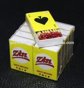 Allumettes en bois colorées bâtons ménages mariages fêtes allumettes de sécurité Logo imprimé boîtes colorées emballées en cire de papier - Product Image 5