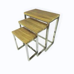 Mesas Nido Modernas Minimalistas de Madera de Teca Sólida para Hogar, Villa, Apartamento, Oficina, Uso en Sala de Estar, Muebles de Hotel - Product Image 1