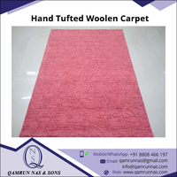 Tapis d'intérieur en laine, rose, matelassé à la main, vente en gros, livraison gratuite