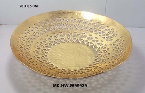 Sajuan Kot-plato de Metal decorativo hecho a mano, plateado, de latón, para decoración de mesa - Product Image 5