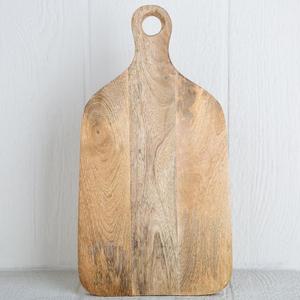 Tabla de Cortar de Madera Rectangular con Asa, Acabado Natural - Product Image 1