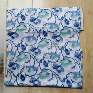 Tissu en coton imprimé en blocs en gros au mètre pour la couture, l'artisanat, les vêtements, les sacs et les accessoires de literie, tissu brut redessiné - Product Image 1