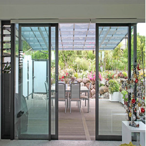 Élégant moderne <span class=keywords><strong>anti</strong></span>-<span class=keywords><strong>bruit</strong></span> loquet 96x80 <span class=keywords><strong>porte</strong></span> <span class=keywords><strong>coulissante</strong></span> en verre pour balcon - Product Image 3