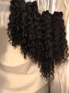 Extensión de cabello humano rizado virgen puro, mechones de cabello Virgen sin procesar, precio al por mayor, cutícula de donador individual alineada, 100% - Product Image 3