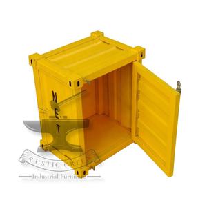 Mesita de noche con contenedor de hierro Industrial Vintage - Product Image 5