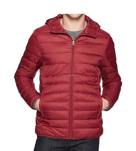 Chaqueta con capucha para hombre, chaqueta acolchada de alta calidad, ligera, resistente al agua, personalizada - Product Image 1