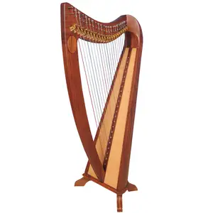 Harpe de 50 à 22 cordes en bois rose, harpe brillante à levier irisée