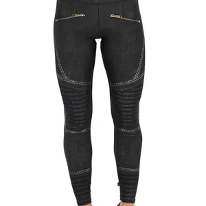 Leggings noirs cool pour filles, design personnalisé, vêtements de fitness et de yoga, - Product Image 1