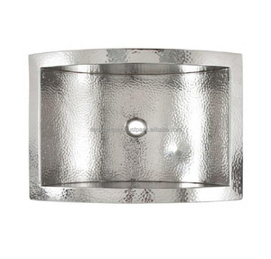 Évier de cuisine design martelé en argent Meilleure vente Évier en cuivre de très bonne qualité Ustensiles de cuisine Lavabo mural - Product Image 1